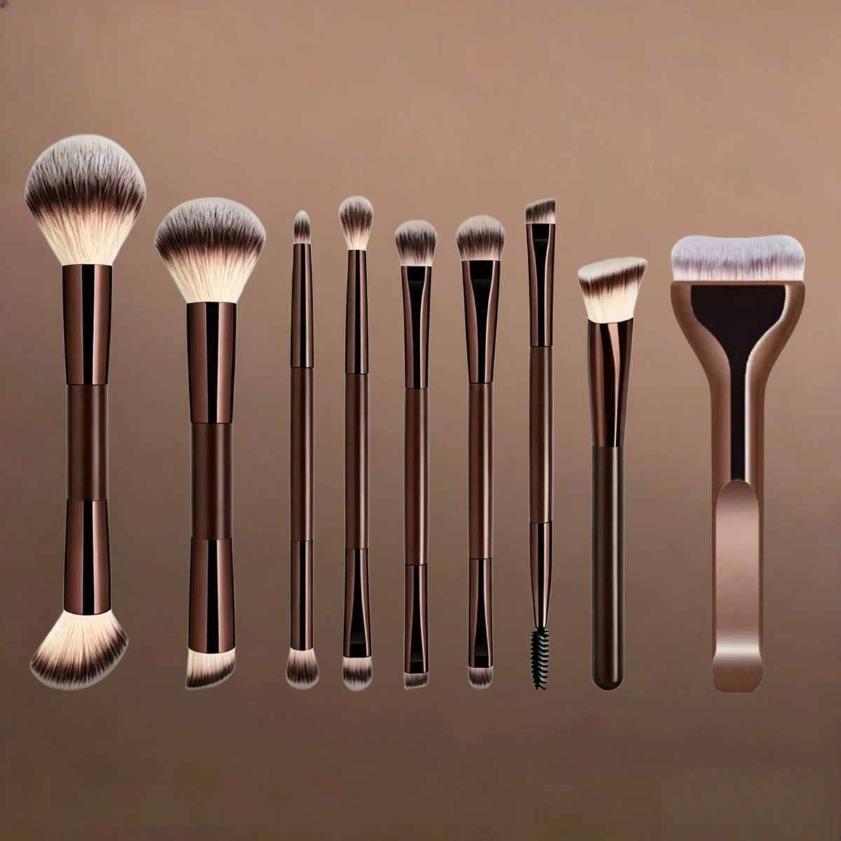 Professional Makeup Brush Set with Beauty Sponges & Powder Puffs, Premium Synthetic Foundation Blush Concealer Contour Brushes, Complete Face & Eye Makeup Tools Kit for Beginners & Daily Use