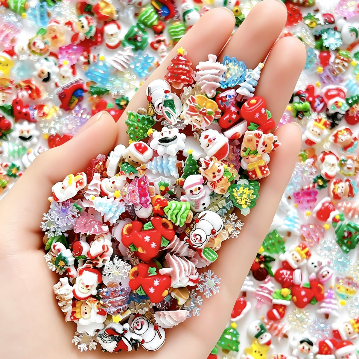 100Pcs Mixed Resin Nail Art Decorations