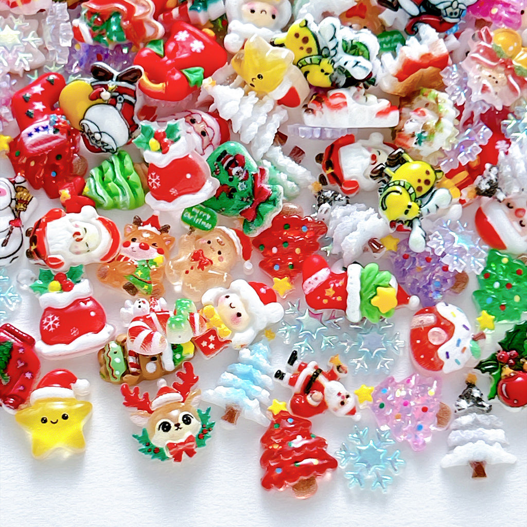 100Pcs Mixed Resin Nail Art Decorations