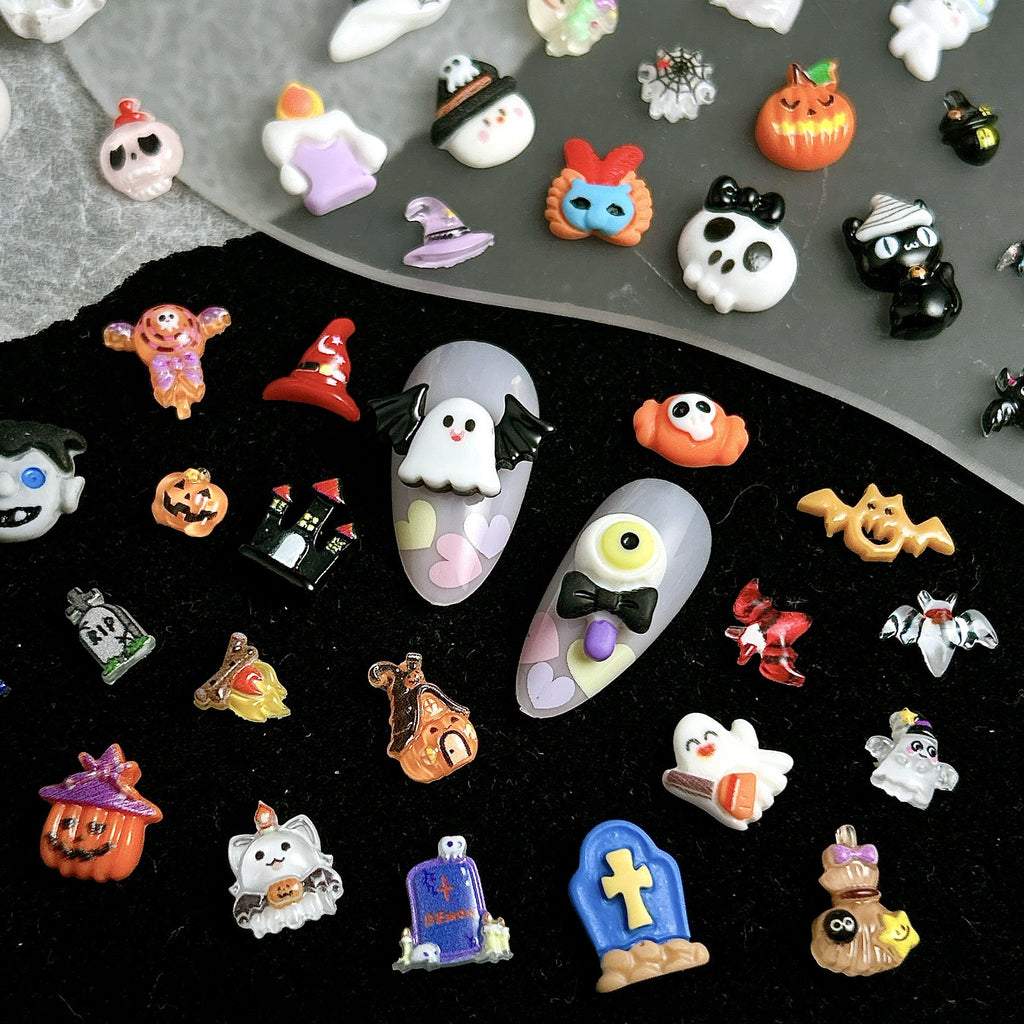 100Pcs Mixed Resin Nail Art Decorations