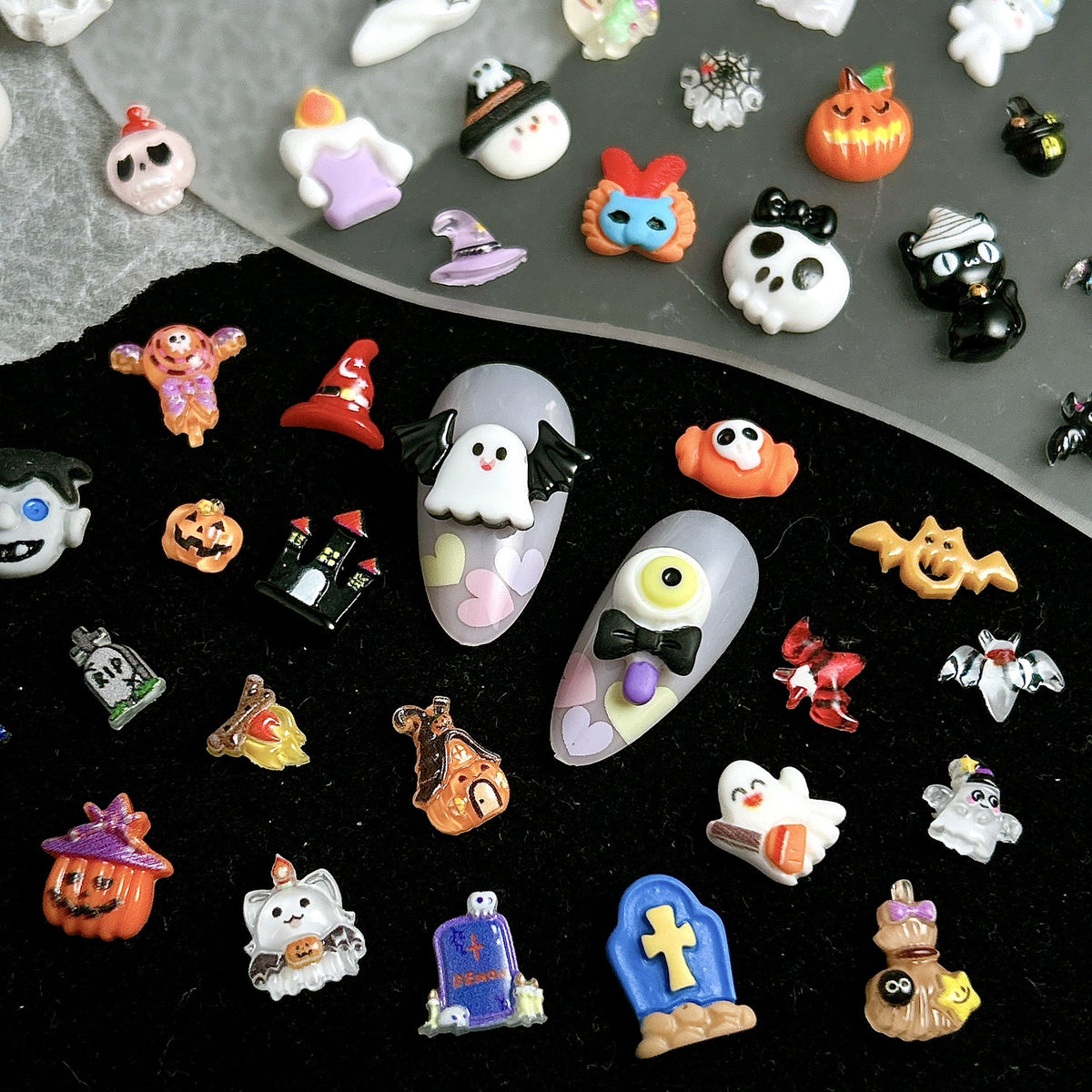 100Pcs Mixed Resin Nail Art Decorations