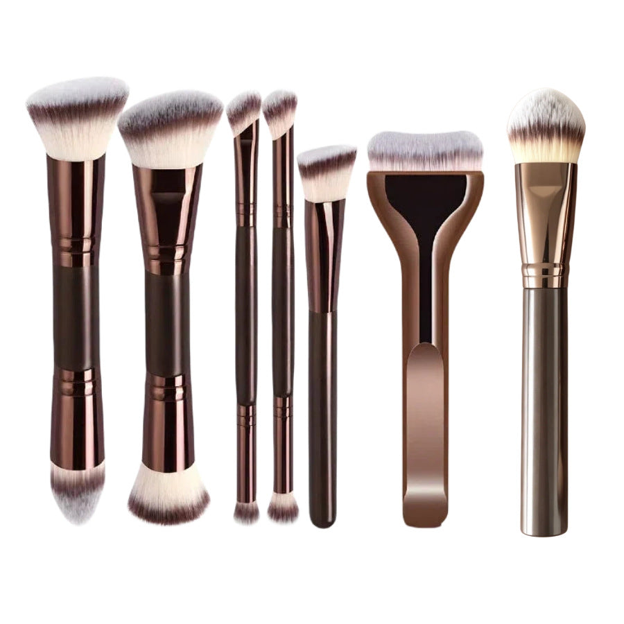 Professional Makeup Brush Set with Beauty Sponges & Powder Puffs