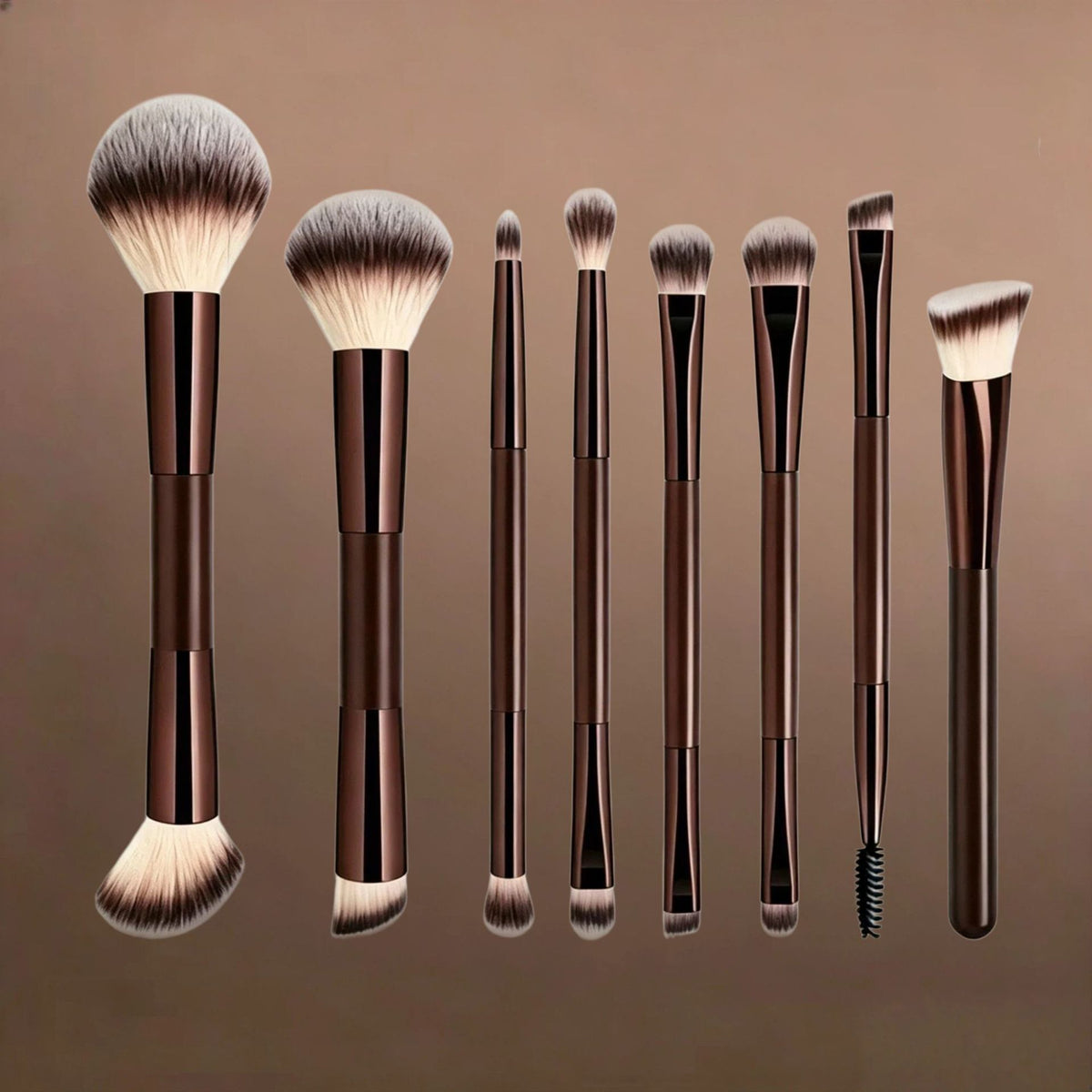 Professional Makeup Brush Set with Beauty Sponges & Powder Puffs, Premium Synthetic Foundation Blush Concealer Contour Brushes, Complete Face & Eye Makeup Tools Kit for Beginners & Daily Use