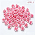 100Pcs Rose Flower Nail Floral Nail Decorations