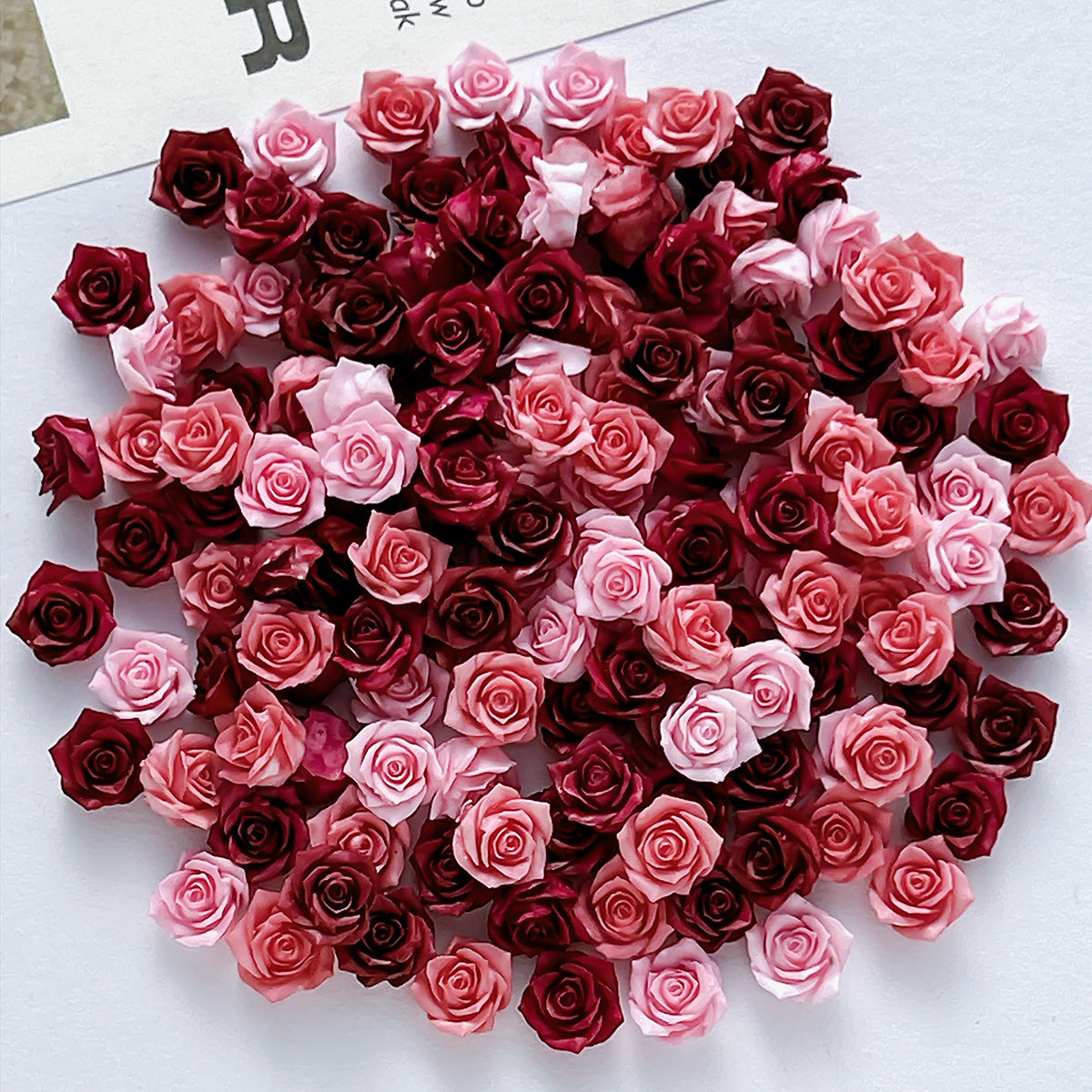 100Pcs Rose Flower Nail Floral Nail Decorations