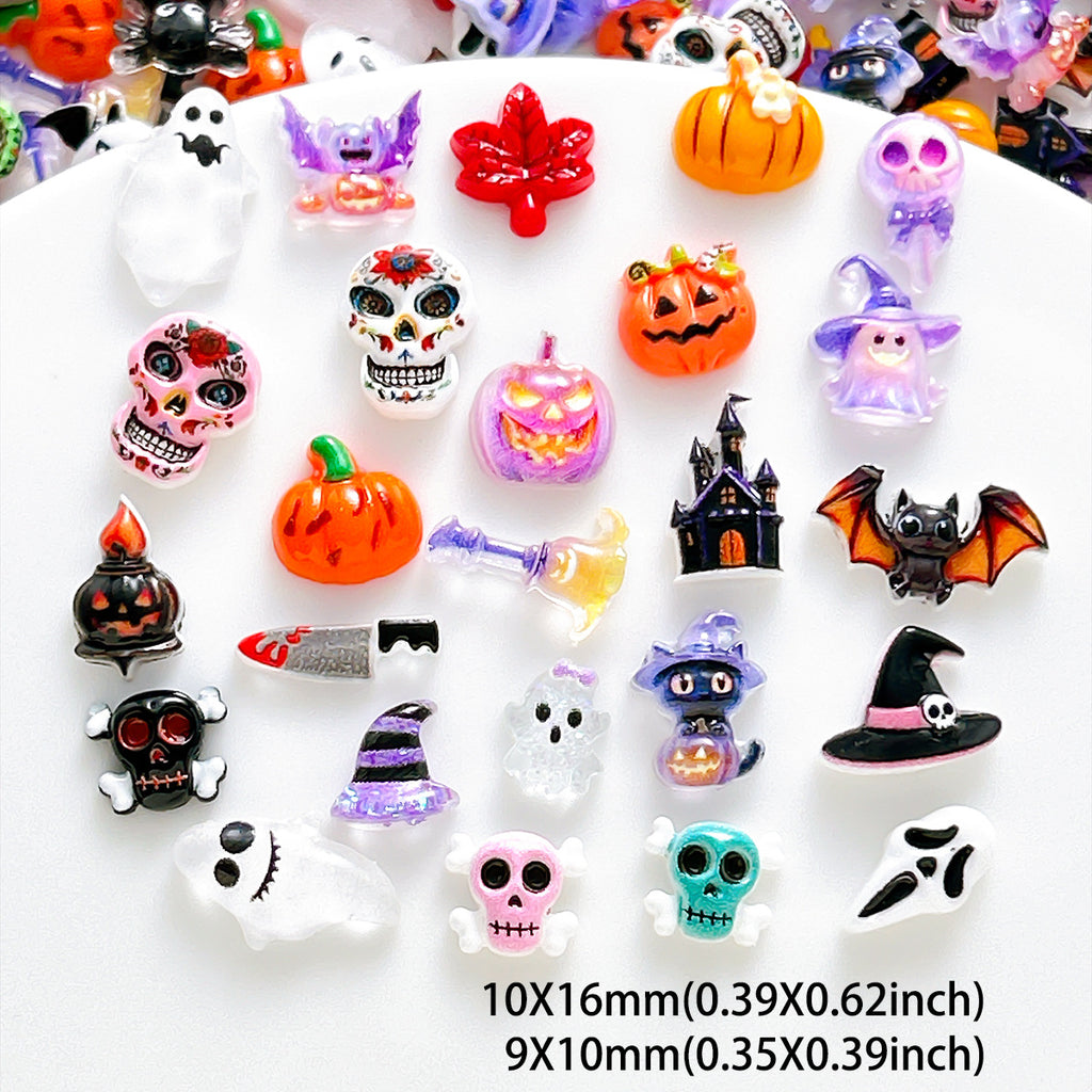 100Pcs Mixed Resin Nail Art Decorations