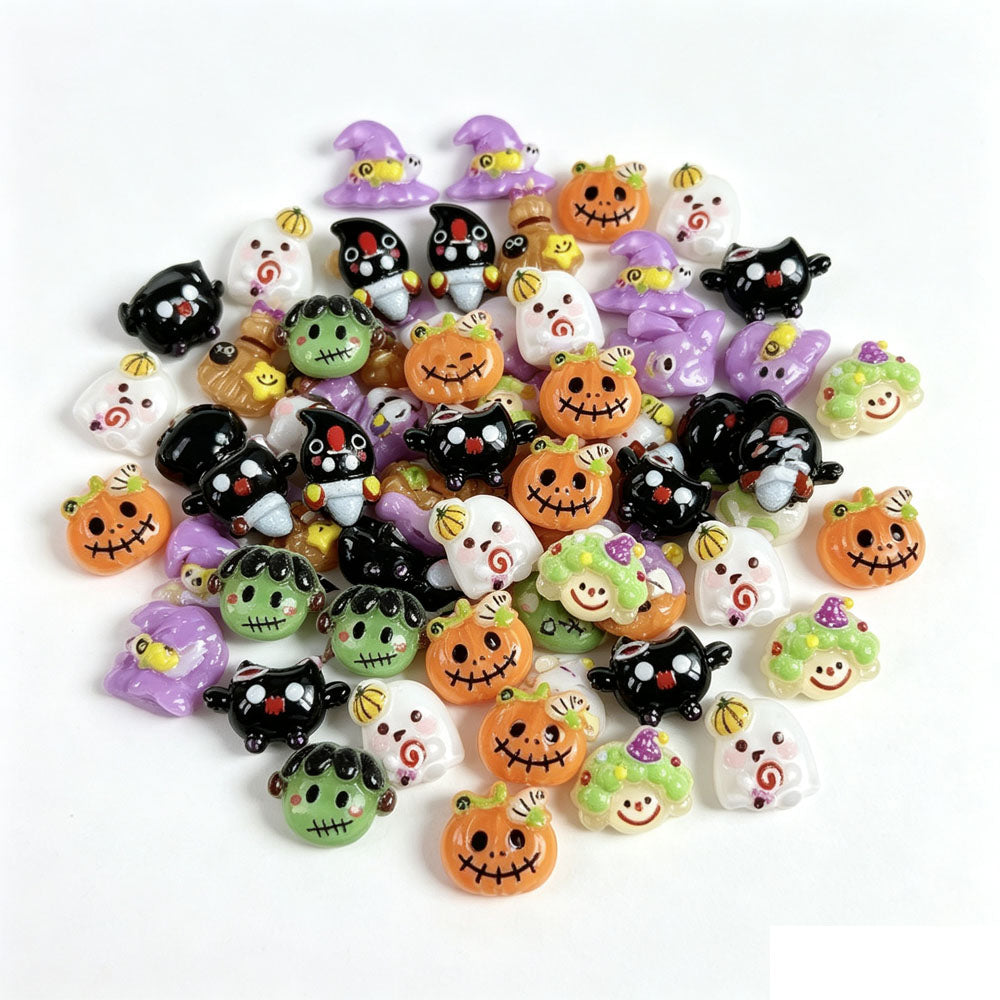 100Pcs Mixed Resin Nail Art Decorations