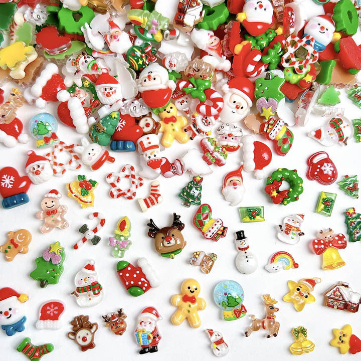 100Pcs Mixed Resin Nail Art Decorations