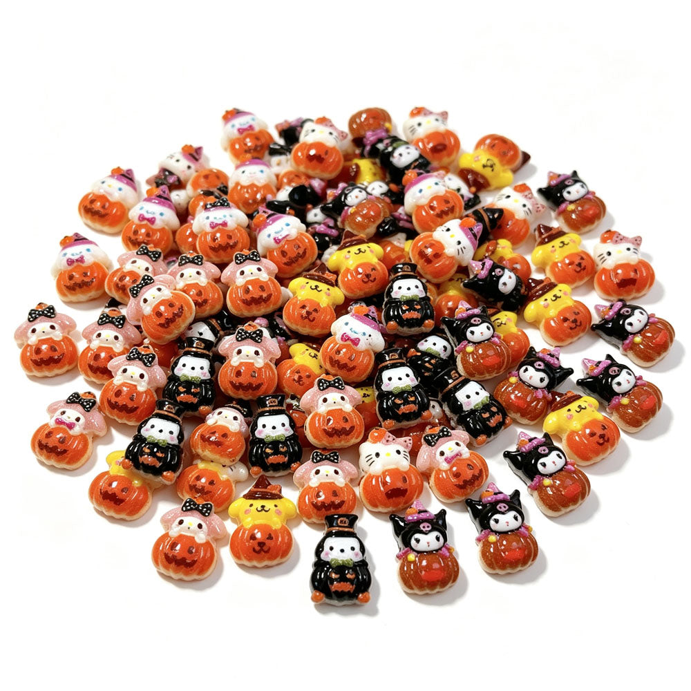 100Pcs Mixed Resin Nail Art Decorations